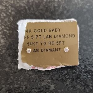 14K Gold Lab Diamond Stud Earrings